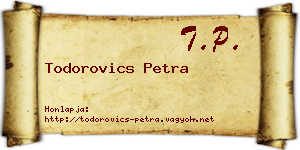 Todorovics Petra névjegykártya