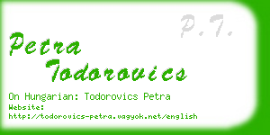 petra todorovics business card